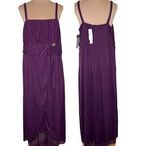 California Concepts Formal Dress 22W Womens Plum Special Occasion Wedding Event